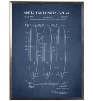 Surfboards patent on navy background
