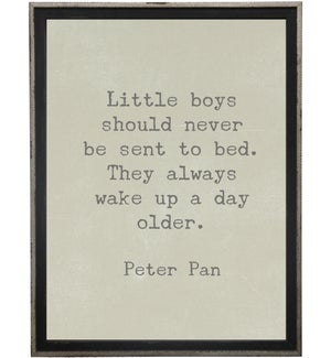 Little boys should never…Peter Pan quote