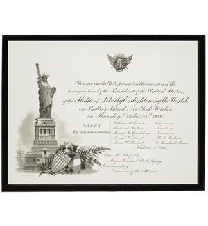 Inaugural Statue of Liberty invitation