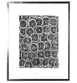 Black and white block print A