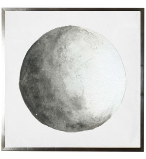 Watercolor grey moon