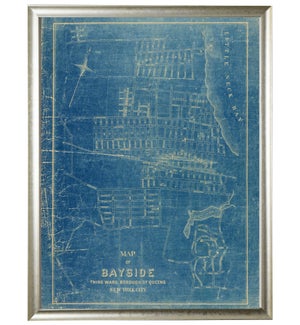 Bayside view navy vintage map