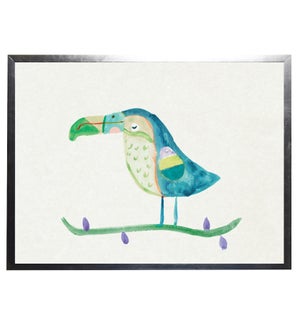 Watercolor Turquoise Toucan