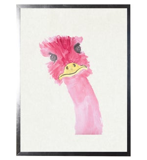 Watercolor Pink Emu