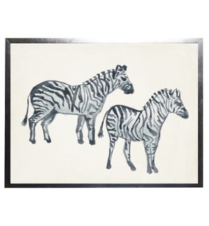 Watercolor zebras