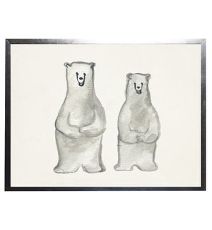 Watercolor polar bears