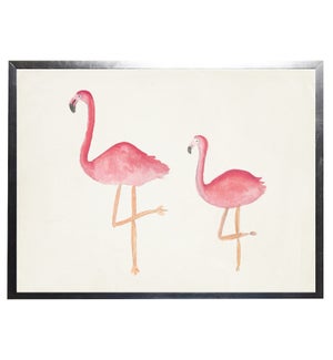 Watercolor flamingos