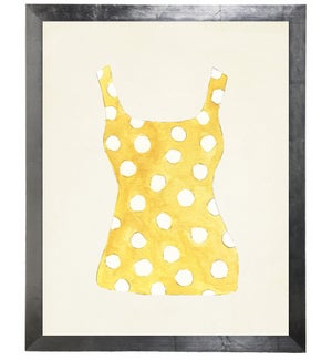 Yellow and White Polka Dot Bathing Suit