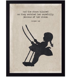 Harper Lee stars quote on swinging girl silhouette