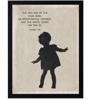 Harper Lee rare ones quote on little girl silhouette