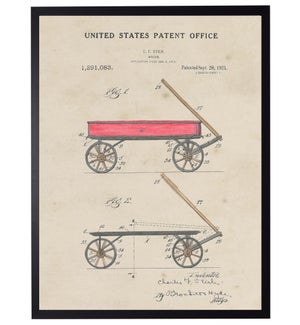 Watercolor Red Wagon Patent