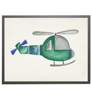 Watercolor helicopter