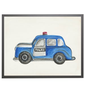 Watercolor police car
