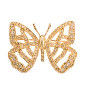 Gold Finish Butterfly Pin