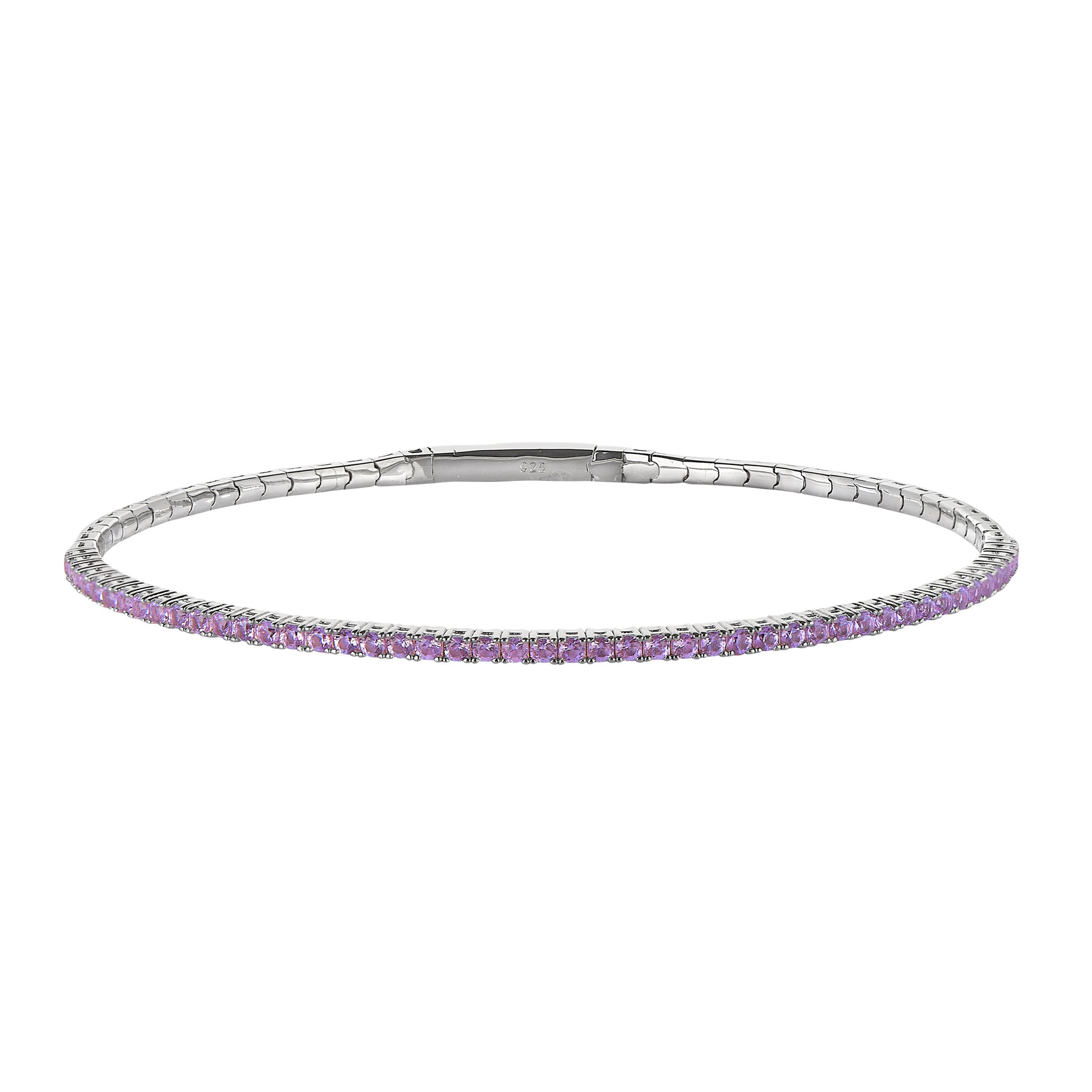 Amethyst Cuff Bangle with Diamonds – Estella Collection