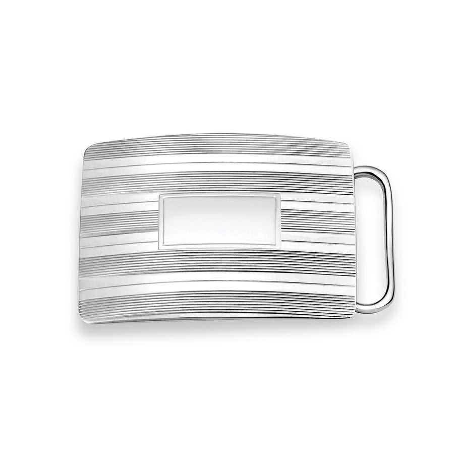 Silver-Plated Belt Buckle, Birthday VI Belt Buckle - Silver