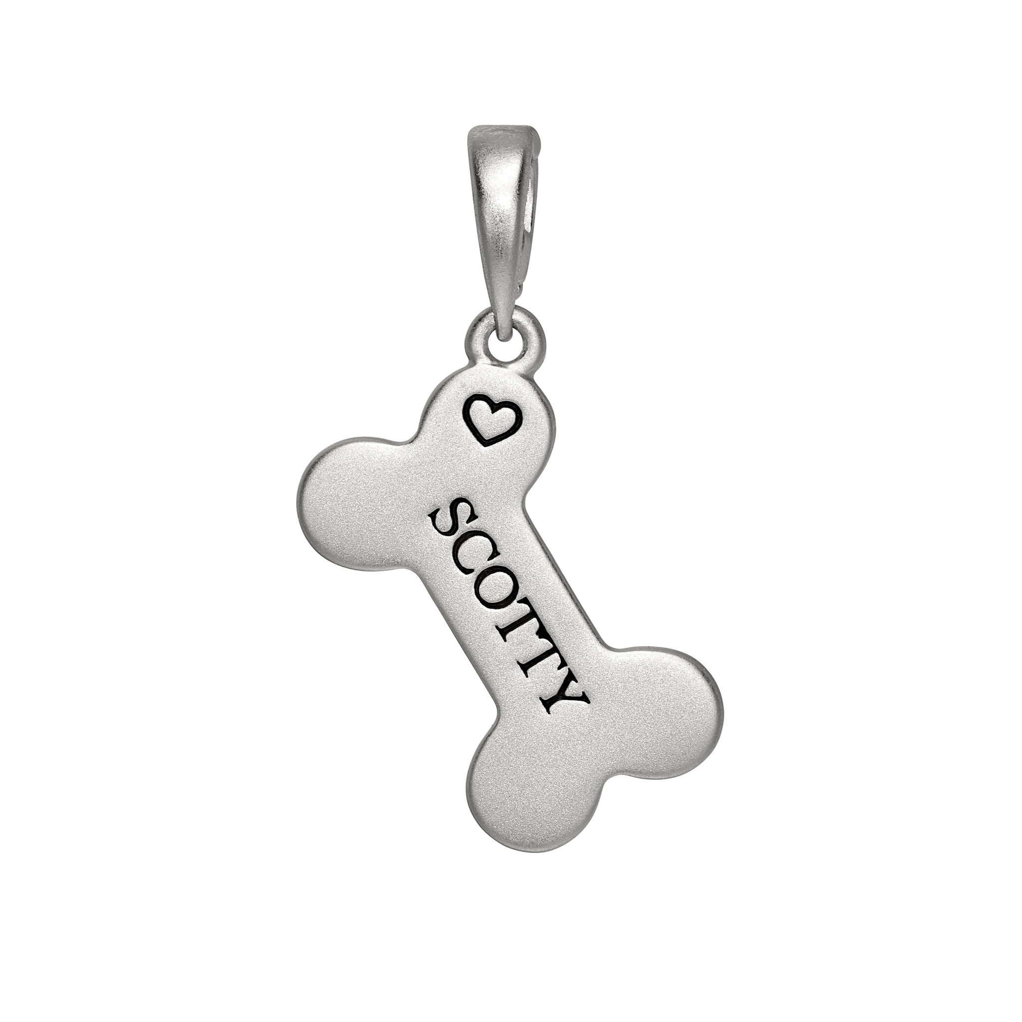 silver bone charm