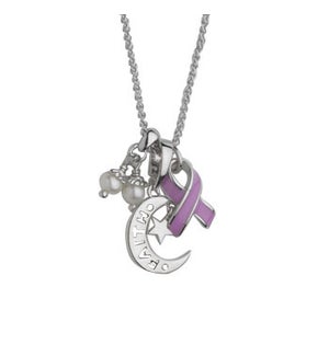 Pink Ribbon with Faith Pendant