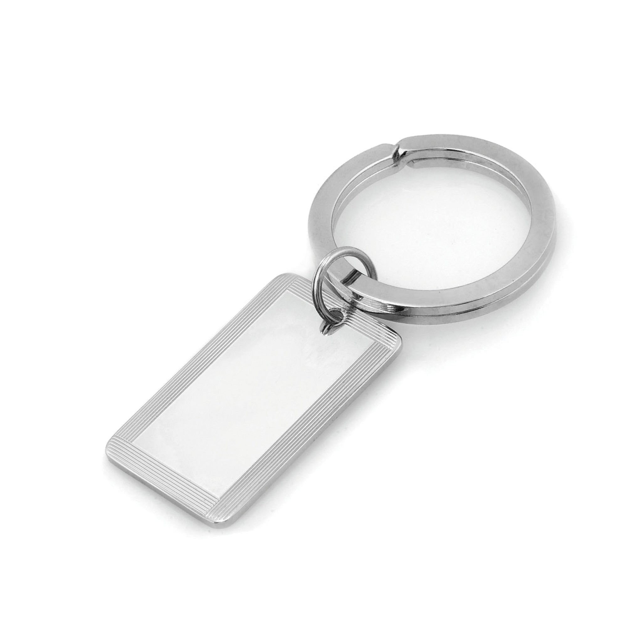 Gold-plated Kelly Waters with Engraveable Area Florentine Key Ring