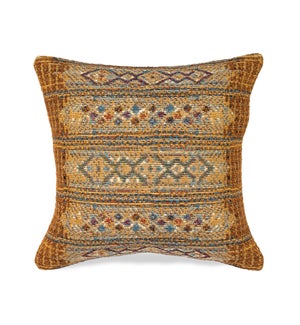 Liora Manne Marina Tribal Stripe Indoor/Outdoor Pillow Gold
