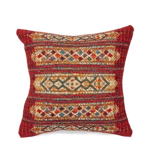 Liora Manne Marina Tribal Stripe Indoor/Outdoor Pillow Red