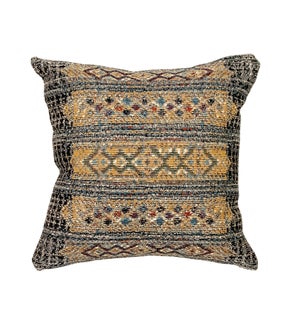 Liora Manne Marina Tribal Stripe Indoor/Outdoor Pillow Black
