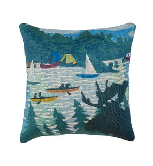 Liora Manne Marina Lake Life Indoor/Outdoor Pillow Blue