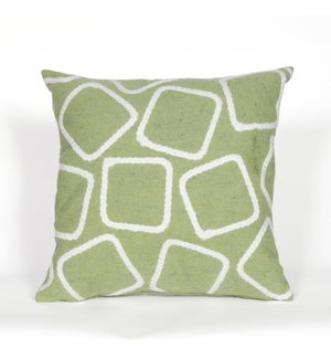 Liora Manne Visions I Squares Indoor/Outdoor Pillow Lime
