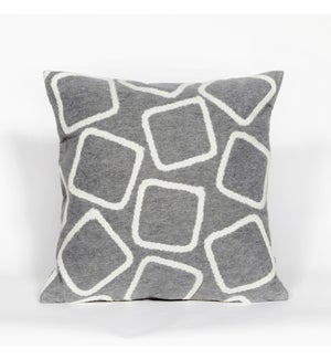 Liora Manne Visions I Squares Indoor/Outdoor Pillow Silver