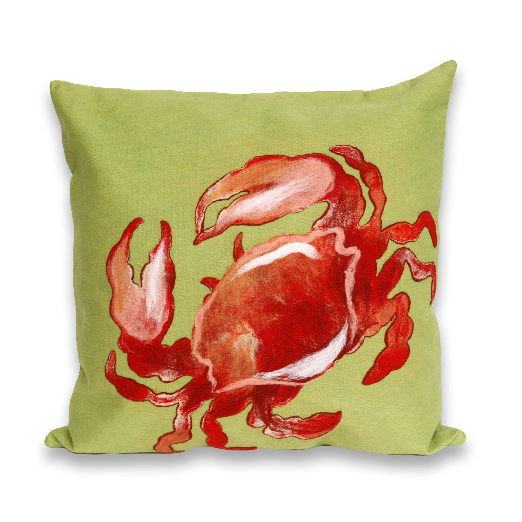Liora Manne Visions Iii Blue Crab Indoor Outdoor Decorative Pillow Sea 