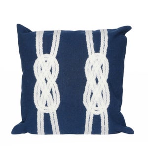 Liora Manne Visions II Double Knot Indoor/Outdoor Pillow Navy