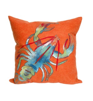Liora Manne Visions II Lobster Indoor/Outdoor Pillow Orange