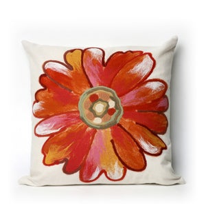 Liora Manne Visions III Daisy Indoor/Outdoor Pillow Orange
