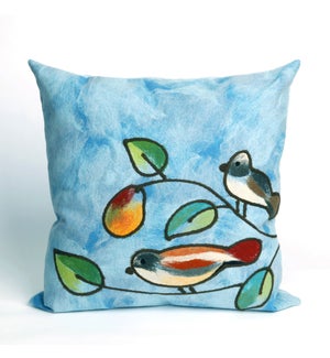 Liora Manne Visions III Song Birds Indoor/Outdoor Pillow Blue