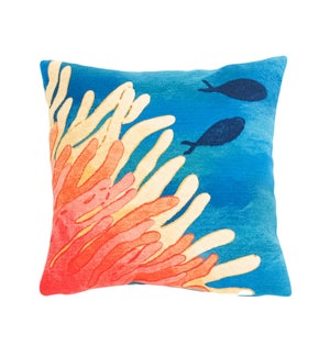 Liora Manne Visions III Reef & Fish Indoor/Outdoor Pillow Coral