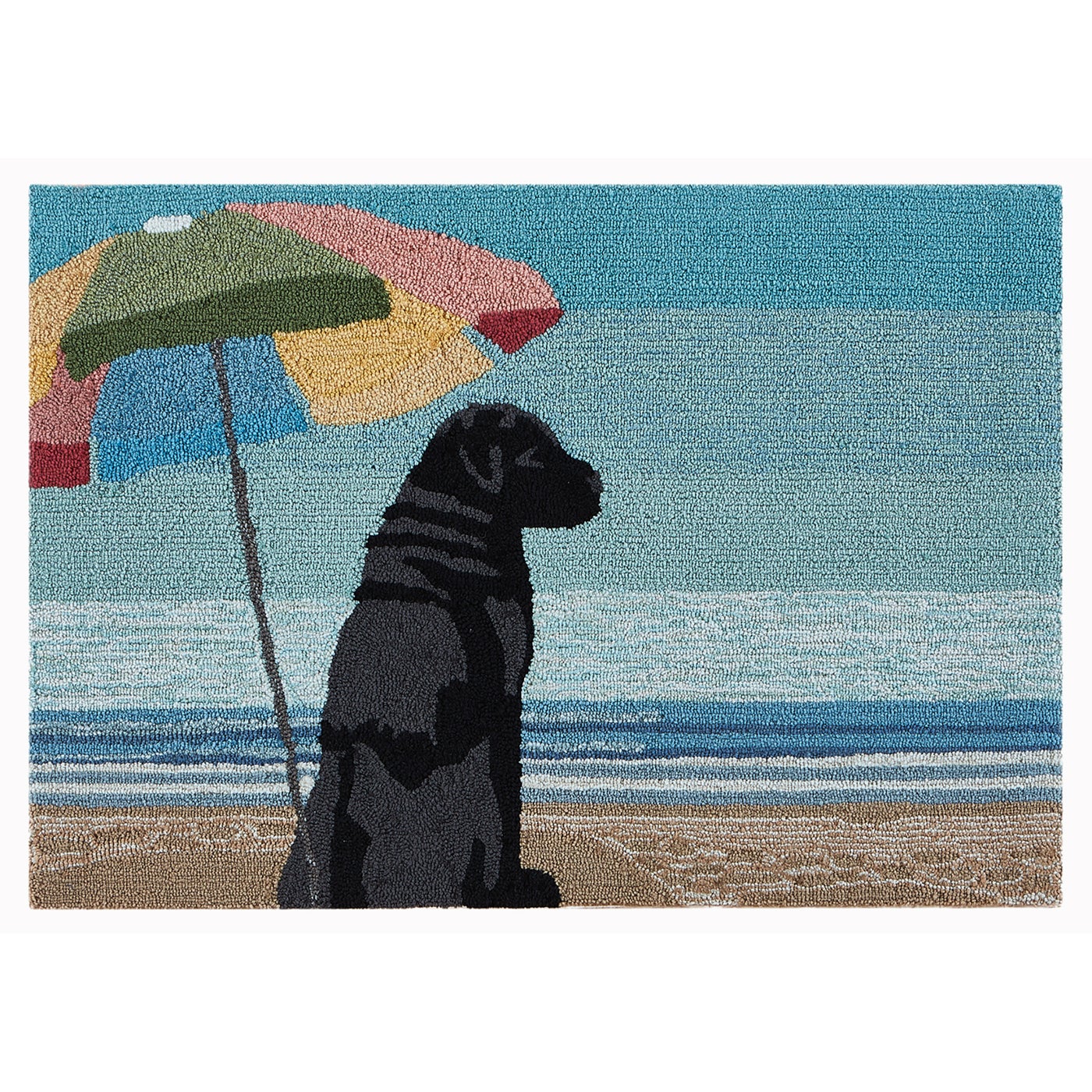 Black Labrador Umbrella - Pink
