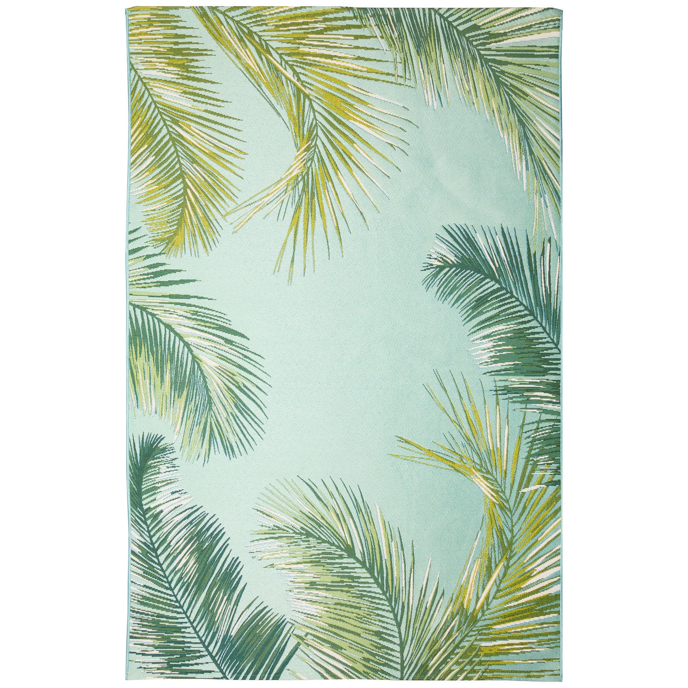 Liora Manne Frontporch Indoor/Outdoor Rug, 5' Round, Mum Aqua