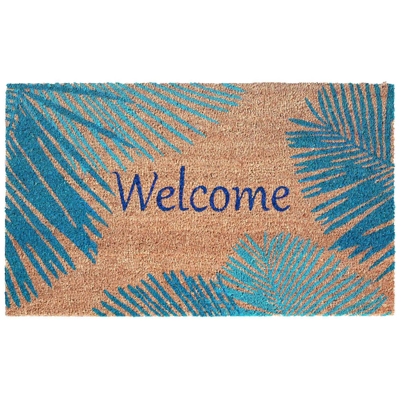 Tropical Leaf Rubber Doormat