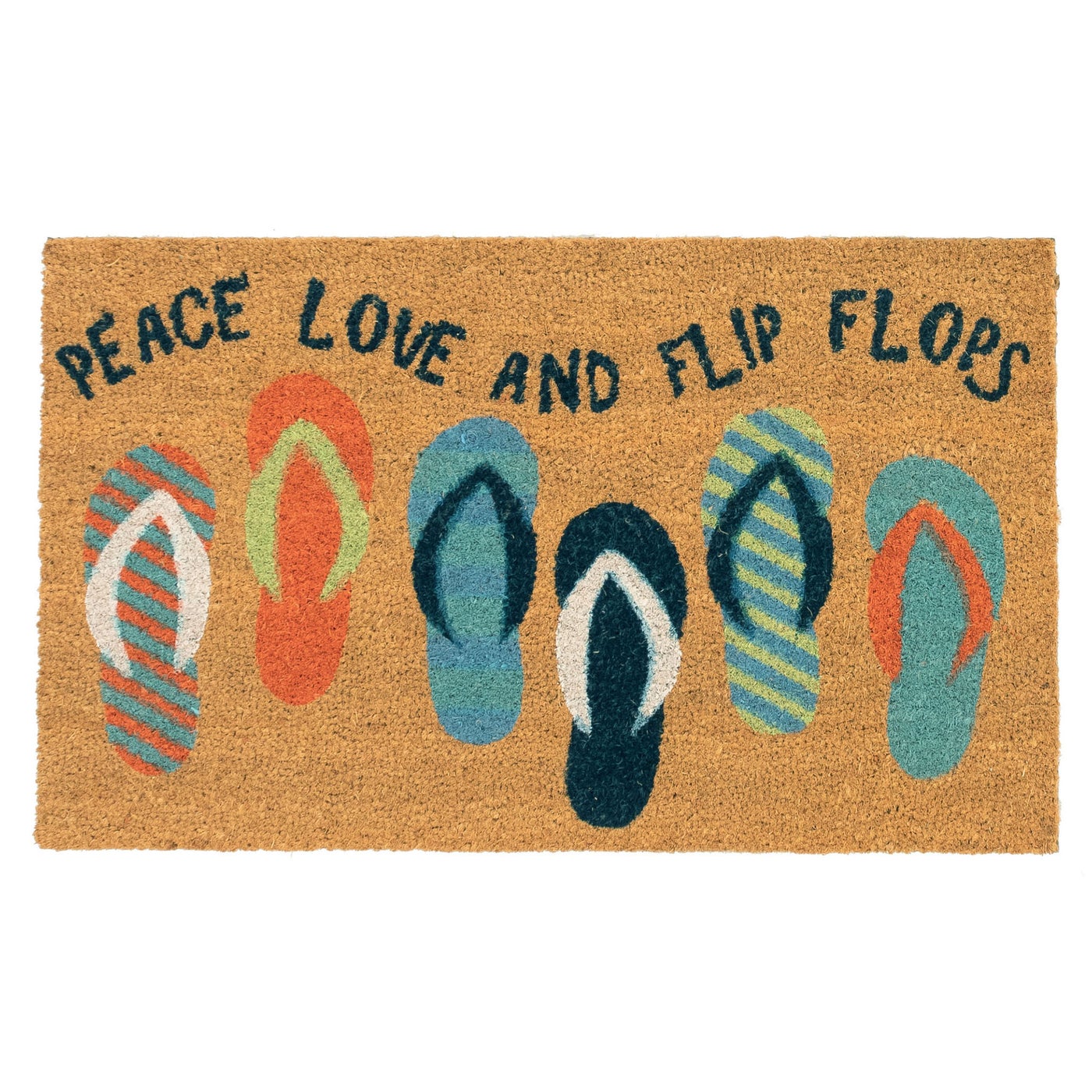 Trans-Ocean Import Natura Peace 2' x 3' Natural Indoor/Outdoor Door Mat