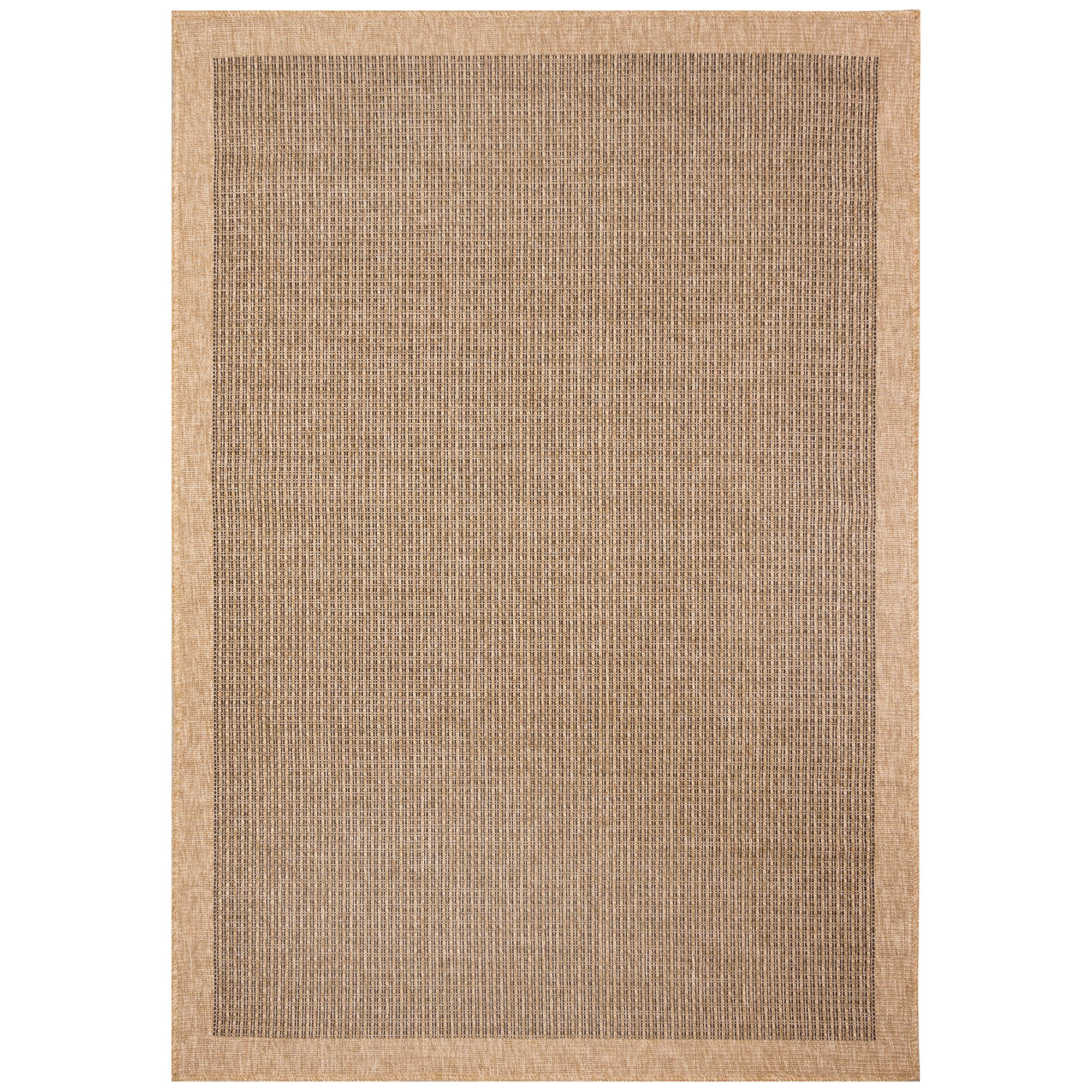 Liora Manne Sahara Texture Border Indoor/Outdoor Rug Natural
