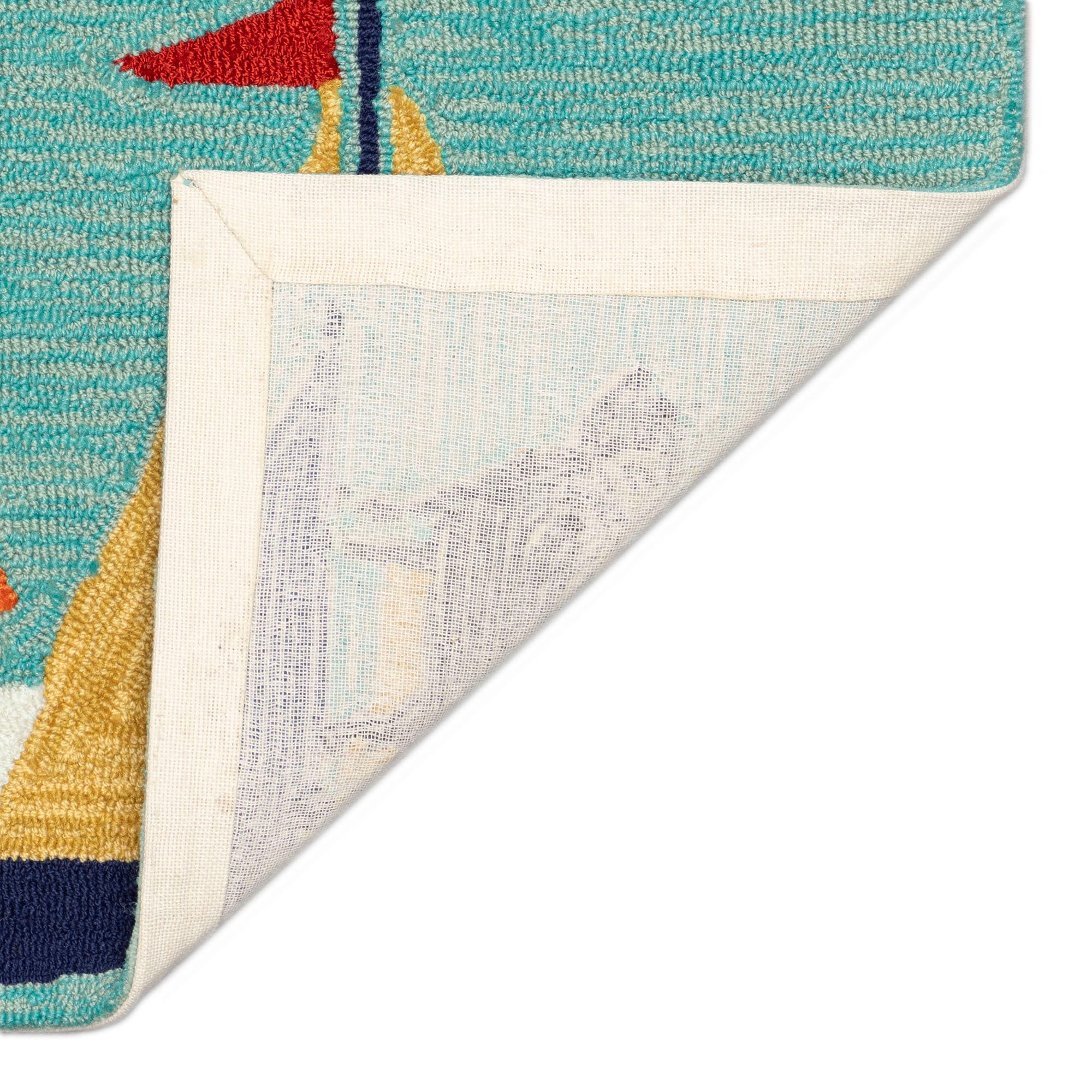 Liora Manne Frontporch Sailing Dog Indoor/Outdoor Rug Blue - pet