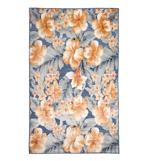Liora Manne Canyon Tropical Floral Indoor/Outdoor Rug Navy
