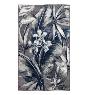 Liora Manne Canyon Tropical Leaf Indoor/Outdoor Rug Charcoal