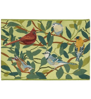 Liora Manne Esencia Birds Of A Feather Indoor/Outdoor Mat Green