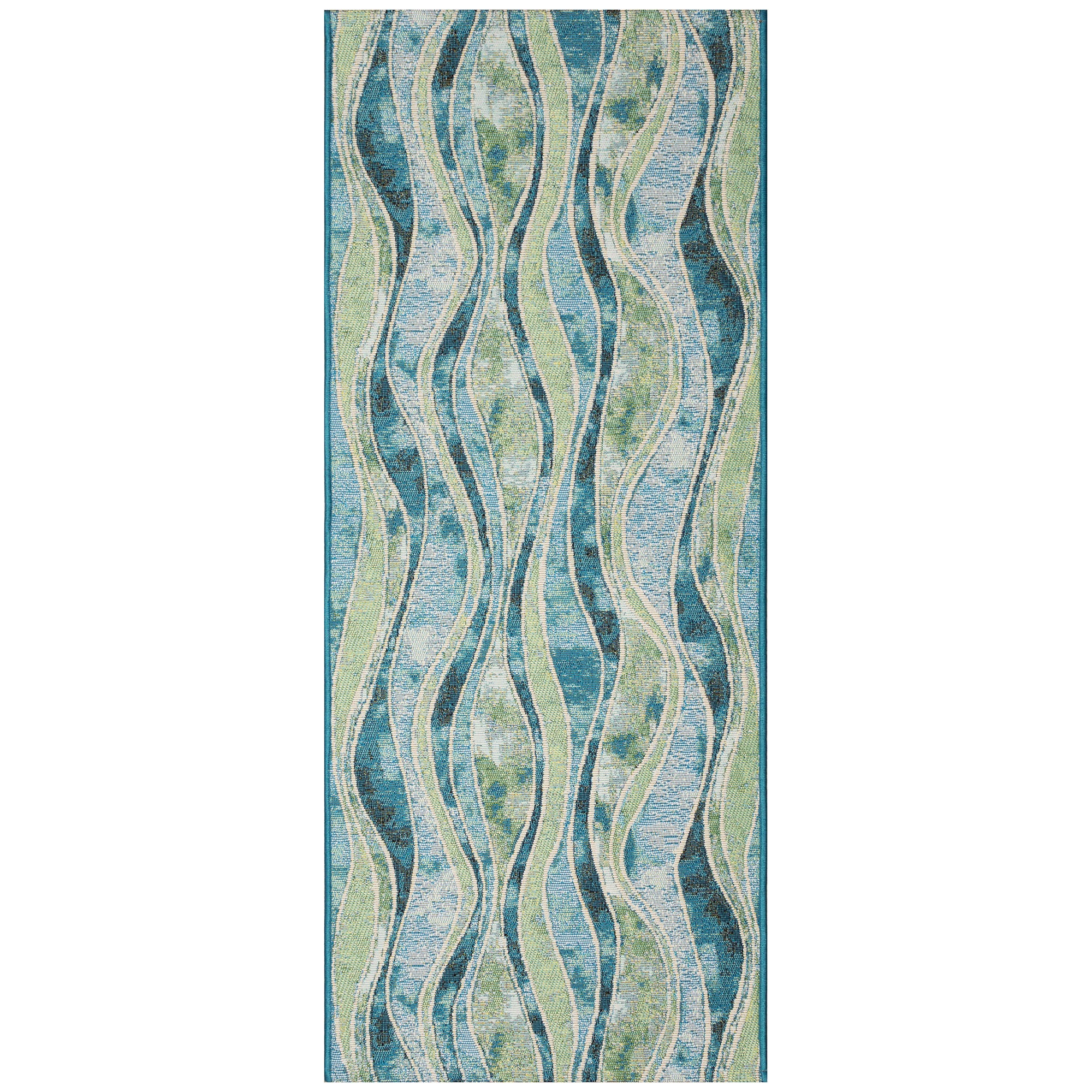 Liora Manne Esencia Wave Indoor/Outdoor Mat Ocean 1'11