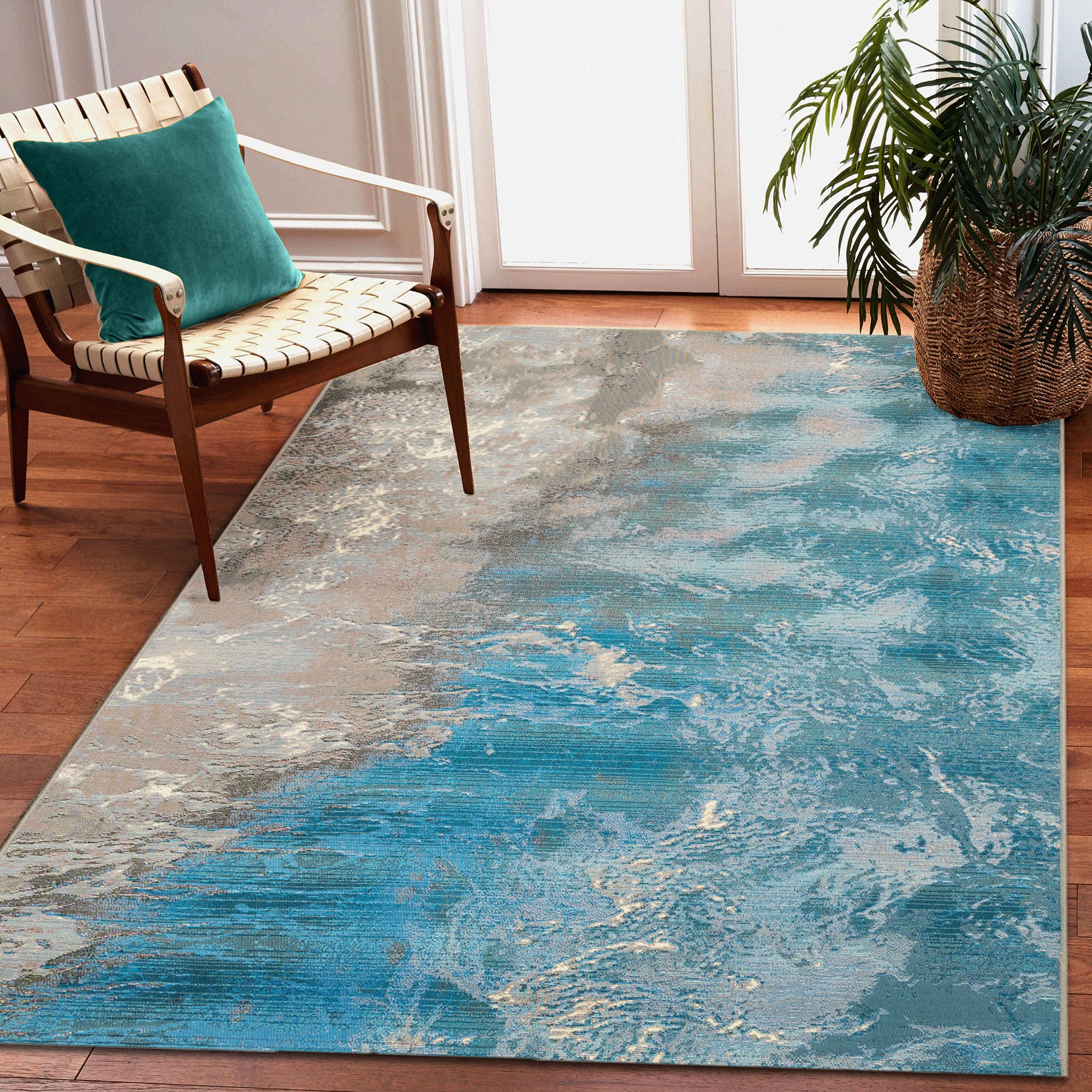 Liora Manne Marina Surf Indoor/Outdoor Rug Ocean - marina | Trans