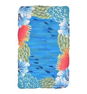 "Liora Manne Visions IV Reef Border Indoor/Outdoor Rug Blue 3'6"" x 5'6"""