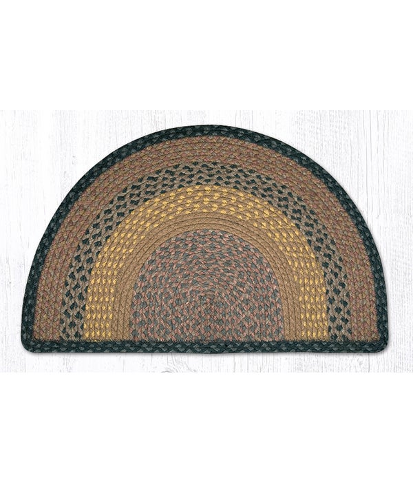 SC-99 Brown/Black/Charcoal Small Rug Slice 18 in.x29 in.x0.17 in.