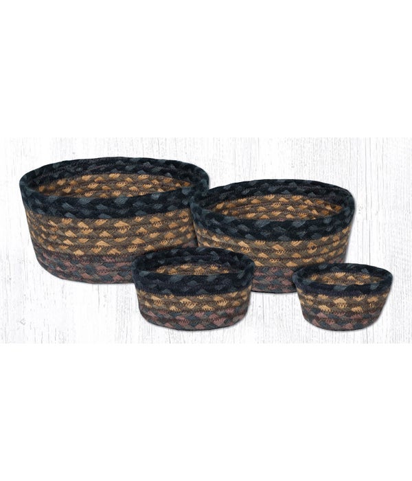 CB-99 Brown/Black/Charcoal Casserole Baskets Set of 4x0.17 in.
