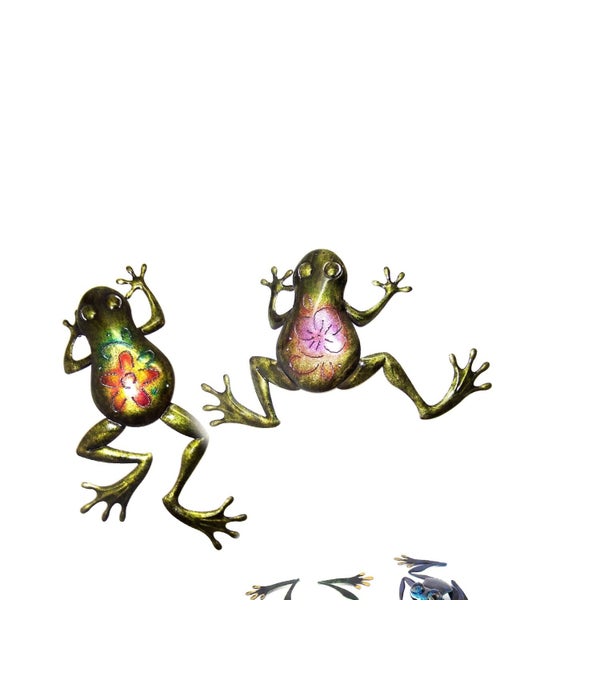 Metal Wall Frogs set of 2 - 19 in. L
